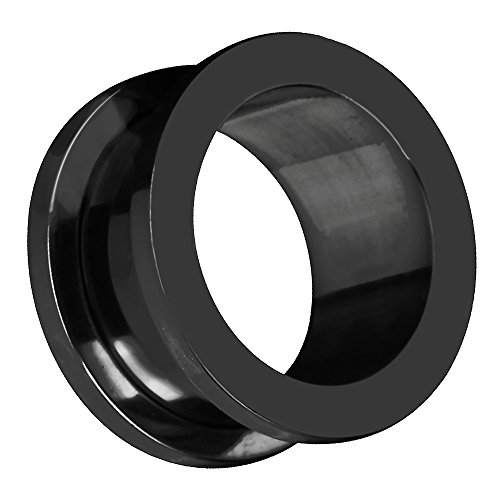 Piersando Flesh Tunnel Ohr Plug Piercing Farbige Ohrpiercing Schraub Edelstahl Ohrtunnel Creole 6mm Schwarz Piersando Flesh Tunnel Ohr Plug Piercing Farbige Ohrpiercing Schraub Edelstahl Ohrtunnel Creole 6mm Schwarz von Piersando