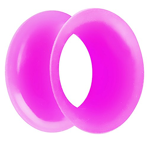 Piersando Flesh Tunnel Ohr Plug Piercing Ohrpiercing Double Flared Flexibel Silikon Dünner Rand 16mm Lila Piersando Flesh Tunnel Ohr Plug Piercing Ohrpiercing Double Flared Flexibel Silikon Dünner Rand 16mm Lila von Piersando