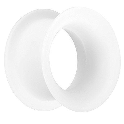 Piersando Flesh Tunnel Ohr Plug Piercing Ohrpiercing Double Flared Flexibel Silikon Dünner Rand 6mm Weiß Piersando Flesh Tunnel Ohr Plug Piercing Ohrpiercing Double Flared Flexibel Silikon Dünner Rand 6mm Weiß von Piersando