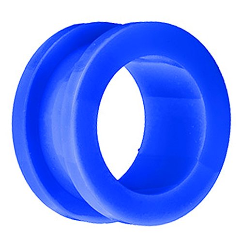 Piersando Flesh Tunnel Ohr Plug Piercing Ohrpiercing Schraub Acryl Kunststoff 16 mm Blau von Piersando