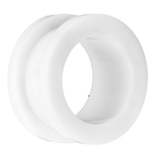 Piersando Flesh Tunnel Ohr Plug Piercing Ohrpiercing Schraub Acryl Kunststoff 16 mm Weiß Piersando Flesh Tunnel Ohr Plug Piercing Ohrpiercing Schraub Acryl Kunststoff 16 mm Weiß von Piersando