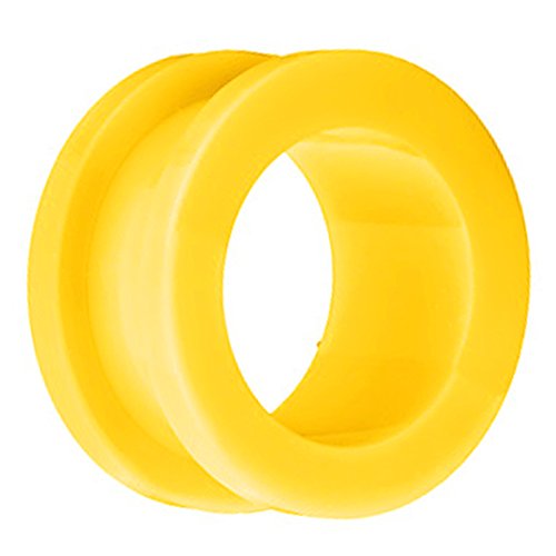 Piersando Flesh Tunnel Ohr Plug Piercing Ohrpiercing Schraub Acryl Kunststoff 8 mm Gelb Piersando Flesh Tunnel Ohr Plug Piercing Ohrpiercing Schraub Acryl Kunststoff 8 mm Gelb von Piersando