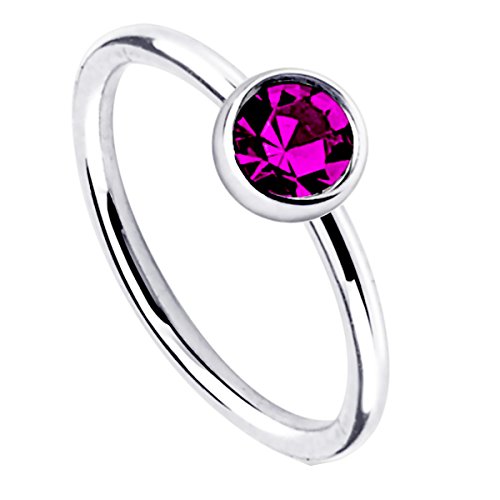 Piersando Hufeisen Piercing Klemm Ring Universal Klemmring mit Kristall für Septum Tragus Helix Nase Lippe Ohr Intim Nippel Augenbraue Brust Lila 10mm x 1,0mm Piersando Hufeisen Piercing Klemm Ring Universal Klemmring mit Kristall für Septum Tragus Helix Nase Lippe Ohr Intim Nippel Augenbraue Brust Lila 10mm x 1,0mm von Piersando