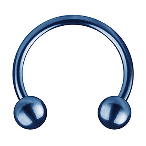 Piersando Hufeisen Piercing Ring Edelstahl Horseshoe mit Schraub Kugel Septum Tragus Helix Nase Lippe Ohr Intim Nippel Augenbraue Brust Blau 1,6mm x 12mm x 5mm Piersando Hufeisen Piercing Ring Edelstahl Horseshoe mit Schraub Kugel Septum Tragus Helix Nase Lippe Ohr Intim Nippel Augenbraue Brust Blau 1,6mm x 12mm x 5mm von Piersando