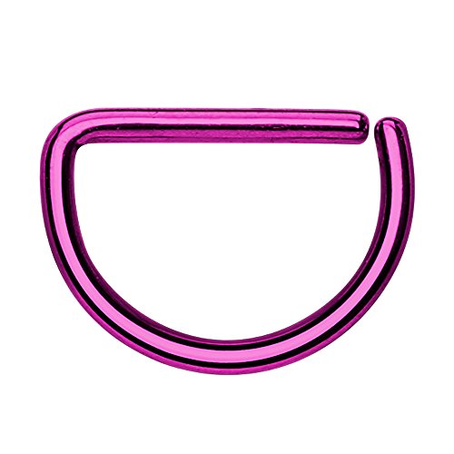 Piersando Piercing D Ring für Septum Tragus Helix Ohr Nase Lippe Brust Intim Nasenpiercing Ohrpiercing Nasenring Lippenpiercing Lila 1,2mm x 10mm Piersando Piercing D Ring für Septum Tragus Helix Ohr Nase Lippe Brust Intim Nasenpiercing Ohrpiercing Nasenring Lippenpiercing Lila 1,2mm x 10mm von Piersando