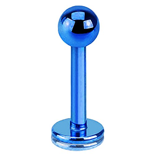 Piersando Piercing Stab Stecker Edelstahl Kugel für Lippen Lippe Labret Lippenpiercing Ohr Tragus Ohrpiercing Helix Nase Intim Zungen Nasen 1,2mm x 6mm x 3mm Blau Piersando Piercing Stab Stecker Edelstahl Kugel für Lippen Lippe Labret Lippenpiercing Ohr Tragus Ohrpiercing Helix Nase Intim Zungen Nasen 1,2mm x 6mm x 3mm Blau von Piersando