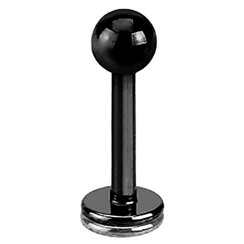 Piersando Piercing Stab Stecker Edelstahl Kugel für Lippen Lippe Labret Lippenpiercing Ohr Tragus Ohrpiercing Helix Nase Intim Zungen Nasen 1,2mm x 6mm x 3mm Schwarz Piersando Piercing Stab Stecker Edelstahl Kugel für Lippen Lippe Labret Lippenpiercing Ohr Tragus Ohrpiercing Helix Nase Intim Zungen Nasen 1,2mm x 6mm x 3mm Schwarz von Piersando