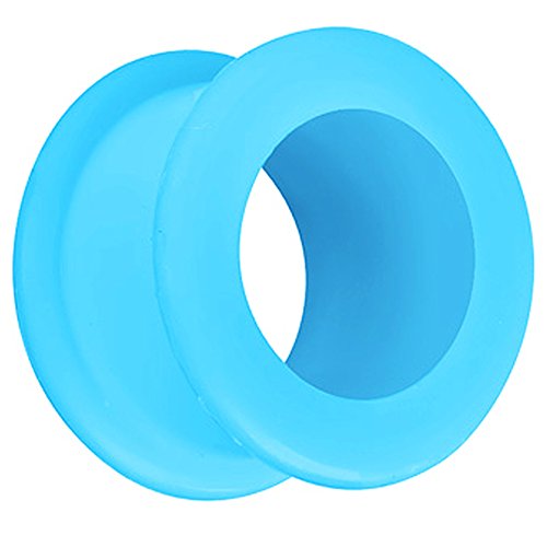 Piersando Silikon Flesh Tunnel Ohr Plug Piercing Ohrpiercing Extra Big Flexibel Weich Soft XXL 20mm Aqua von Piersando