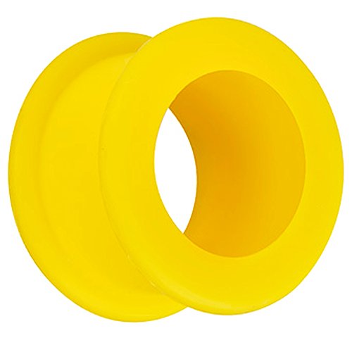Piersando Silikon Flesh Tunnel Ohr Plug Piercing Ohrpiercing Extra Big Flexibel Weich Soft XXL 4mm Gelb Piersando Silikon Flesh Tunnel Ohr Plug Piercing Ohrpiercing Extra Big Flexibel Weich Soft XXL 4mm Gelb von Piersando