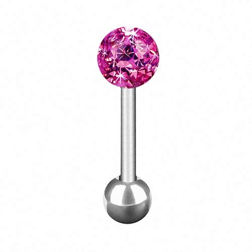 Piersando Tragus Helix Ohr Piercing Cartilage Knorpel Stab Stecker 316 L Chirurgenstahl mit Ferido Kristall Kugel 8mm x 4mm / Fuchsia Piersando Tragus Helix Ohr Piercing Cartilage Knorpel Stab Stecker 316 L Chirurgenstahl mit Ferido Kristall Kugel 8mm x 4mm / Fuchsia von Piersando