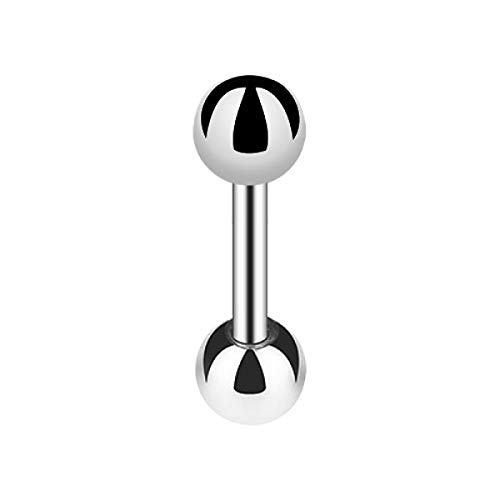 Piersando Universal Piercing Barbell Hantel Brust Intim Ohr Tragus Helix Zunge Ohr Cartilage Stab Stecker Edelstahl mit Kugeln 1,0mm x 8mm x 3mm Silber Piersando Universal Piercing Barbell Hantel Brust Intim Ohr Tragus Helix Zunge Ohr Cartilage Stab Stecker Edelstahl mit Kugeln 1,0mm x 8mm x 3mm Silber von Piersando