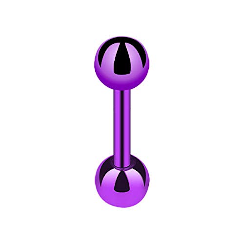 Piersando Universal Piercing Barbell Hantel Brust Intim Ohr Tragus Helix Zunge Ohr Cartilage Stab Stecker Edelstahl mit Kugeln 1,2mm x 8mm x 3mm Lila Piersando Universal Piercing Barbell Hantel Brust Intim Ohr Tragus Helix Zunge Ohr Cartilage Stab Stecker Edelstahl mit Kugeln 1,2mm x 8mm x 3mm Lila von Piersando