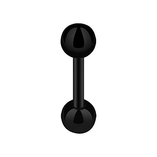 Piersando Universal Piercing Barbell Hantel Brust Intim Ohr Tragus Helix Zunge Ohr Cartilage Stab Stecker Edelstahl mit Kugeln 1,6mm x 16mm x 5mm Schwarz Piersando Universal Piercing Barbell Hantel Brust Intim Ohr Tragus Helix Zunge Ohr Cartilage Stab Stecker Edelstahl mit Kugeln 1,6mm x 16mm x 5mm Schwarz von Piersando