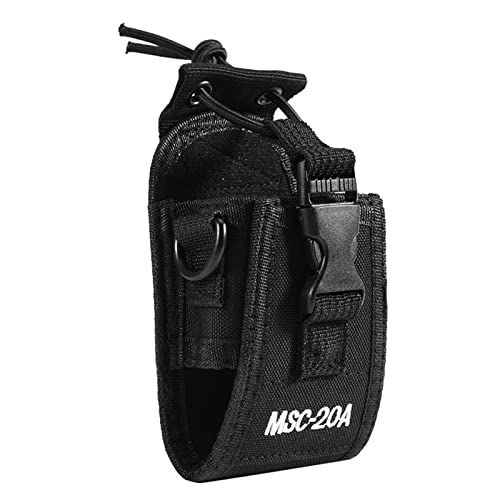 schwarz MSC 20A Nylontasche Tasche mit Riemen für Kenwood Motorola/HYT Funkgerät für Polizei,Universelle Funkgerätetasche, Feuerwehrmann, Sicherheitsbeamte, Funktasche Radio Pouch Case Nylon Univ von Pilipane