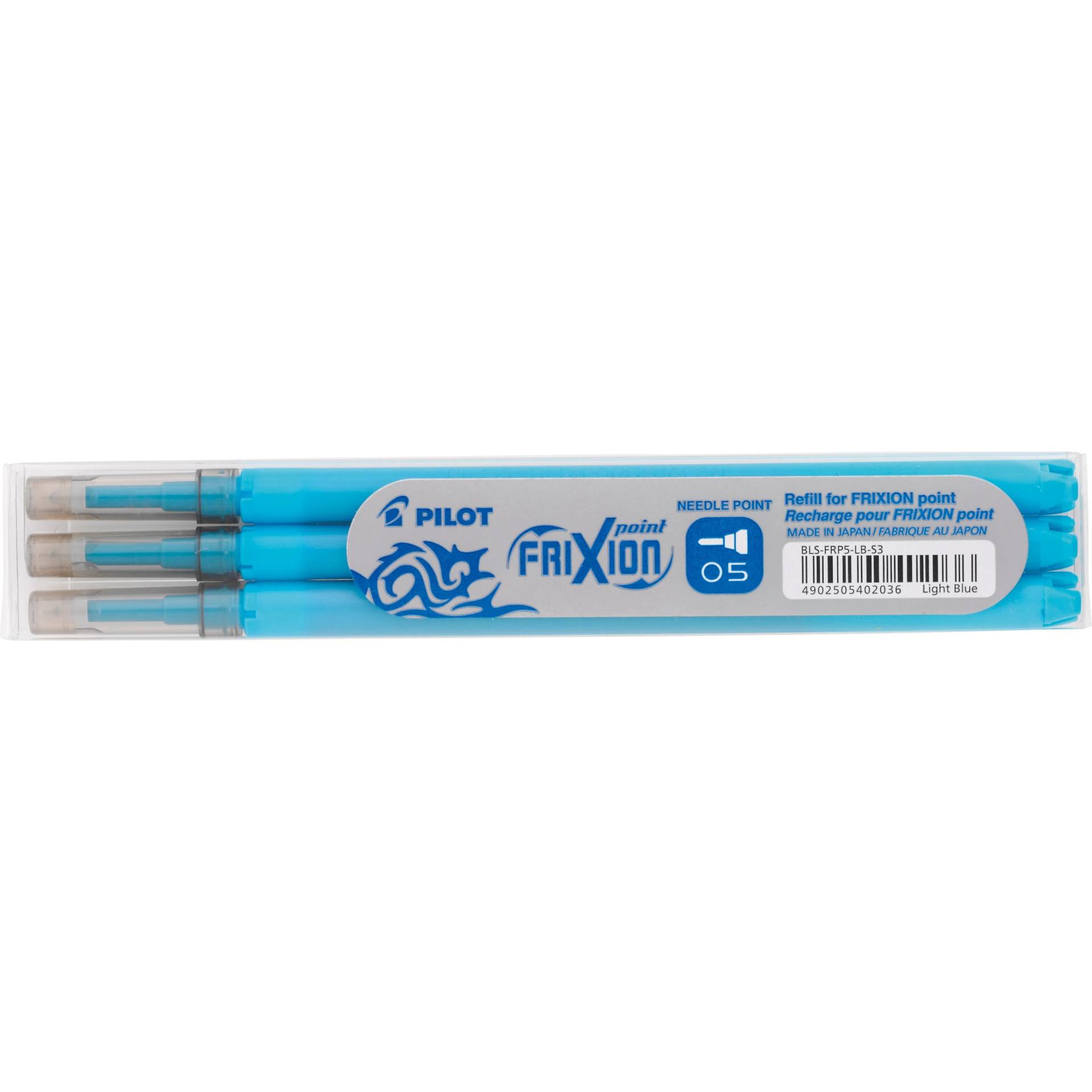 Pilot, Ersatzpatrone, FriXion Refill Point Set Set à 3 (Ersatzmine, Hellblau, 0.25 mm) von Pilot