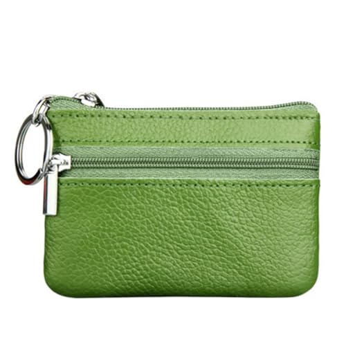 Faux Leder Mini Coin -Geldbörse, Feste Farbschlüsselkoffer mit Schlüssel für Erwachsene Männer Frauen (10x7cm, grün) Mädchenpolsterung111 von Pineeseatile
