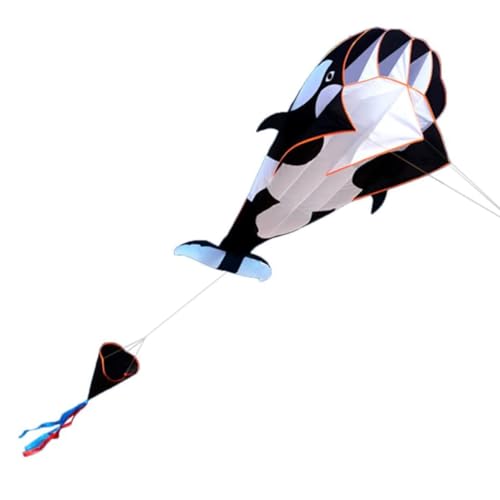 Frameless Kite weicher Parafoil Riesenwal großer Strand Kite Kinder Kinder lustige Spielzeug schwarz weiße rahmenlose parafoil kite111 von Pineeseatile