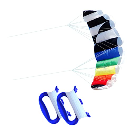 Große Regenbogen -Drachen Dual Line Stunt Kite Kinder Erwachsene Outdoor -Surfspielzeug mit 30 m Rolle, großer Regenbogen Drachen von Pineeseatile