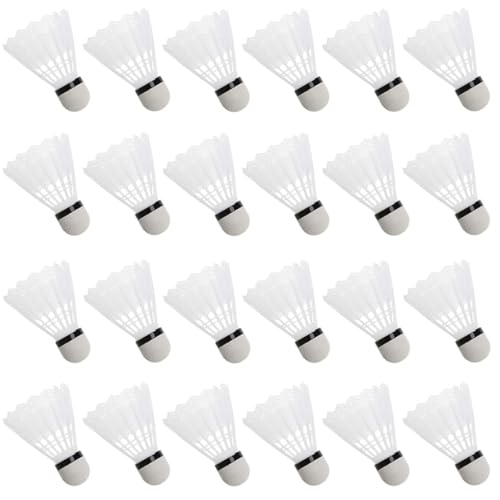 Pineeseatile Badminton Shuttlecocks Badminton Shuttlecocks Plastik -Trainingskugeln Leichte Sportbälle mit Lagerrohr 24pcs von Pineeseatile