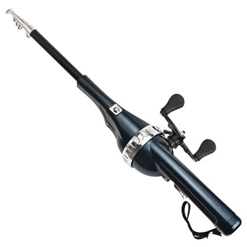 Telescopic Fishing Rod Folding Fishing Rod Telescopic Carbon Faser Taschen-Combo-Fischereistange mit 80 m eingebauten Angellinie Ergonomisch ausziehbarer Griff tragbarer Fischereistange von Pineeseatile