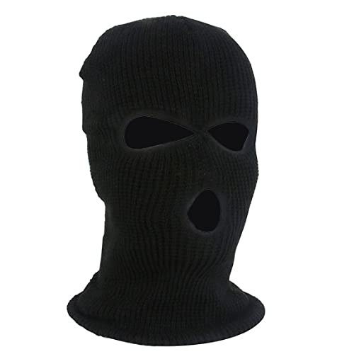 Windproof Ski Maske Ski Maske Schal Gesicht Schild Windschutz Winter warm mit 3 Löchern schwarz für kalte Fahrsportarten von Pineeseatile