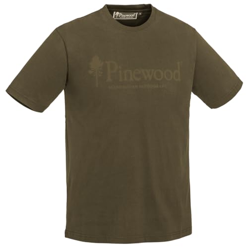 PINEWOOD Herren Outdoor Life T-Shirt, Oliv, 5XL von Pinewood