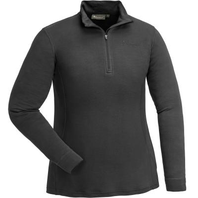 Pinewood Abisko Merino Base Layer Damen Half Zip Shirt Smoke Black XS von Pinewood