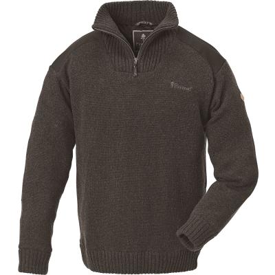 Pinewood Hurricane Sweater Brown Melange S von Pinewood