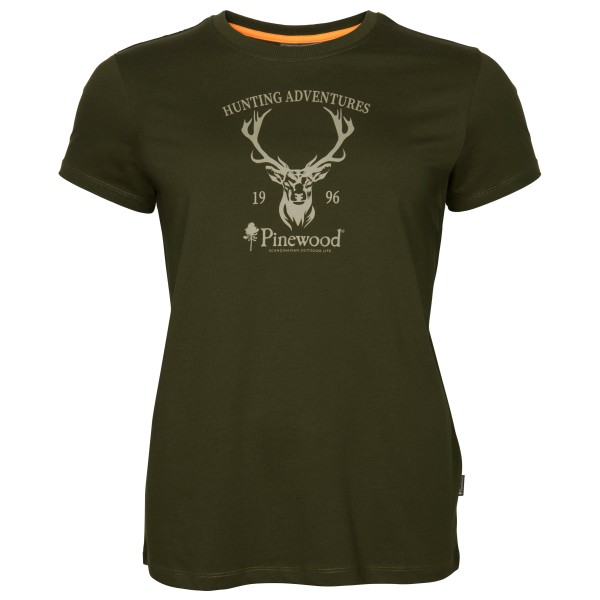 Pinewood - Women's Red Deer T-Shirt - T-Shirt Gr M;S;XL;XS;XXL oliv von Pinewood