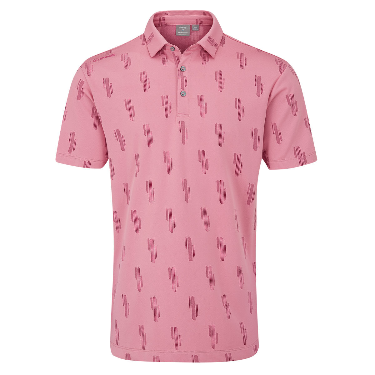 PING Men's Arizona Cactus Golf Polo Shirt, Mens, Wild rose, Small | American Golf von Ping