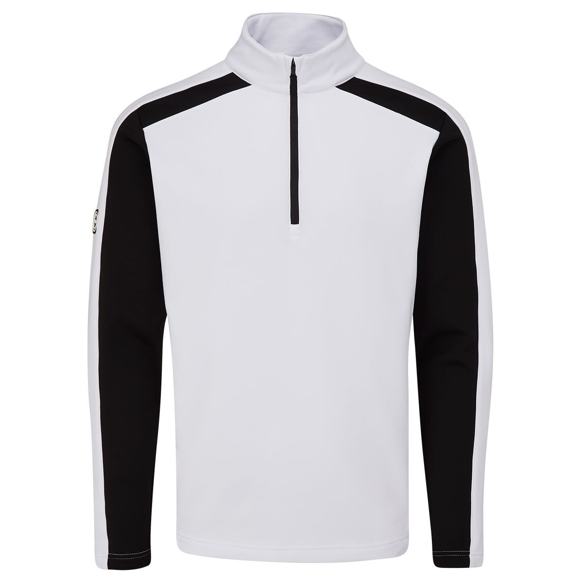 PING Men's Murrey Half Zip Golf Mid Layer, Mens, White/black, Large | American Golf von Ping