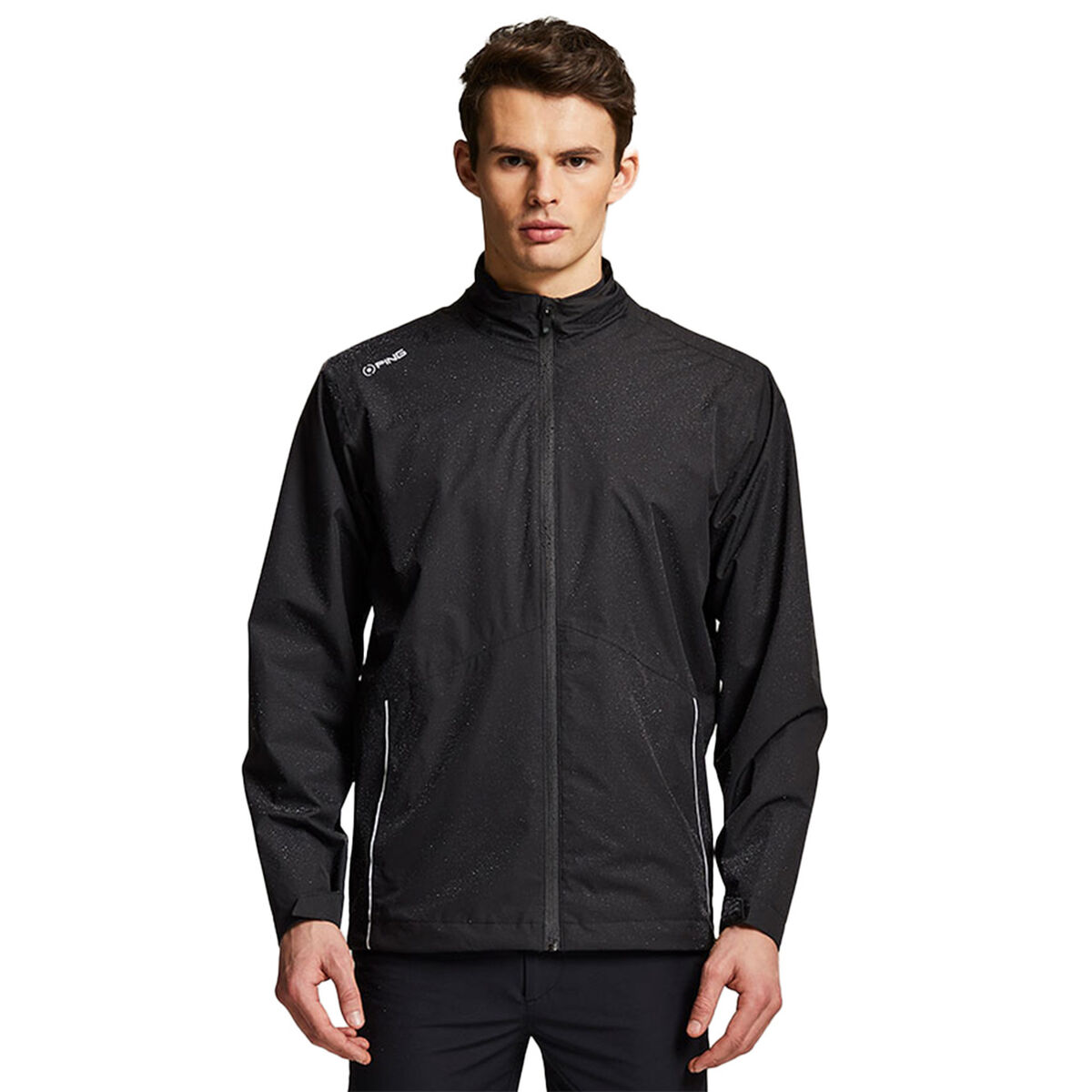 PING Men's SensorDry Waterproof Golf Jacket, Mens, Black/black, Medium | American Golf von Ping