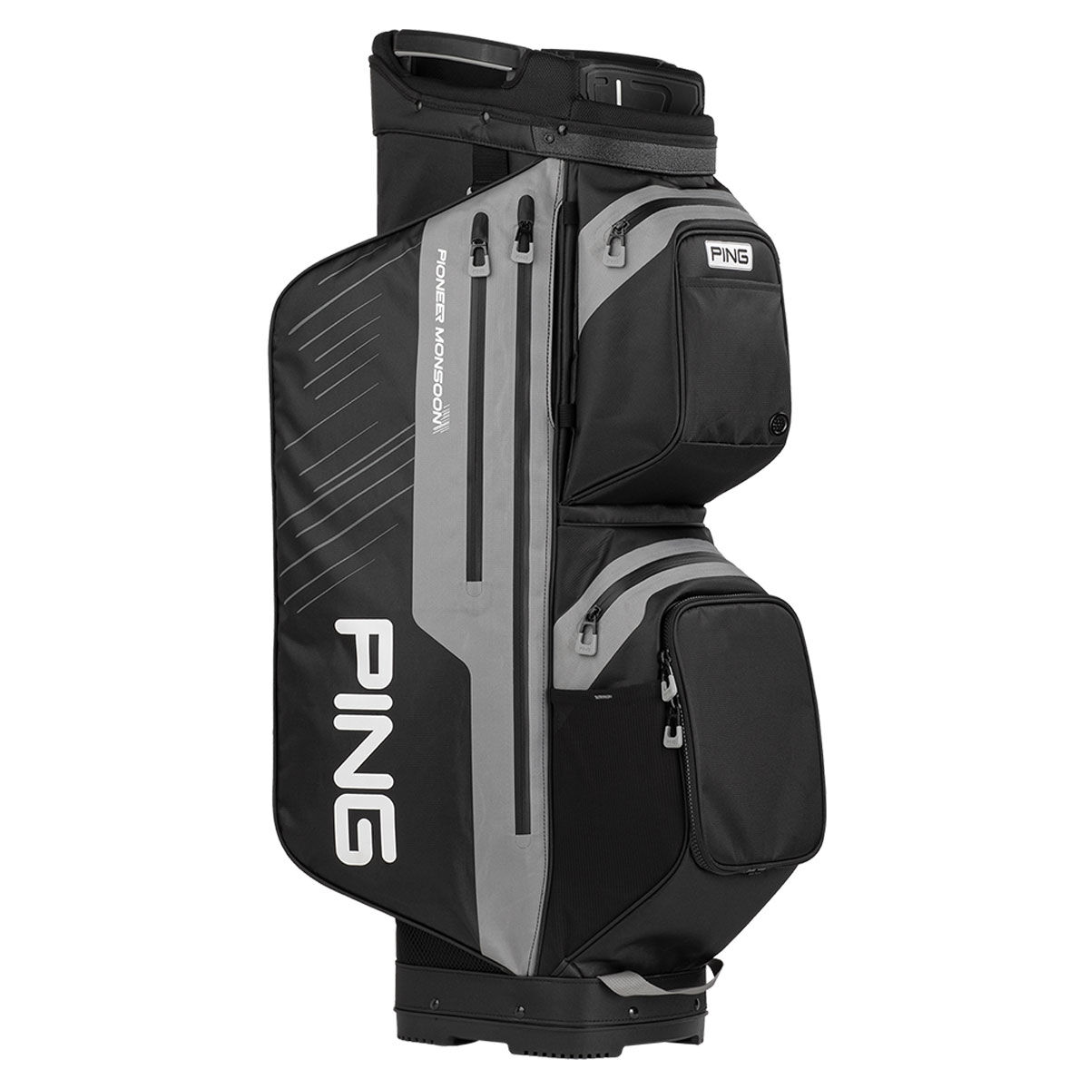 PING Pioneer Monsoon 231 Waterproof Golf Cart Bag, Black/iron | American Golf von Ping