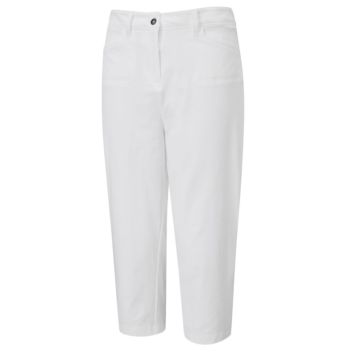 PING Women's White Long Lasting Verity Crop Golf Trousers, Size: 8 | American Golf von Ping