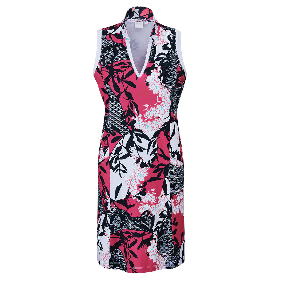 PING Womens Ellen Golf Dress, Female, Pink blossom multi, 8 | American Golf von Ping