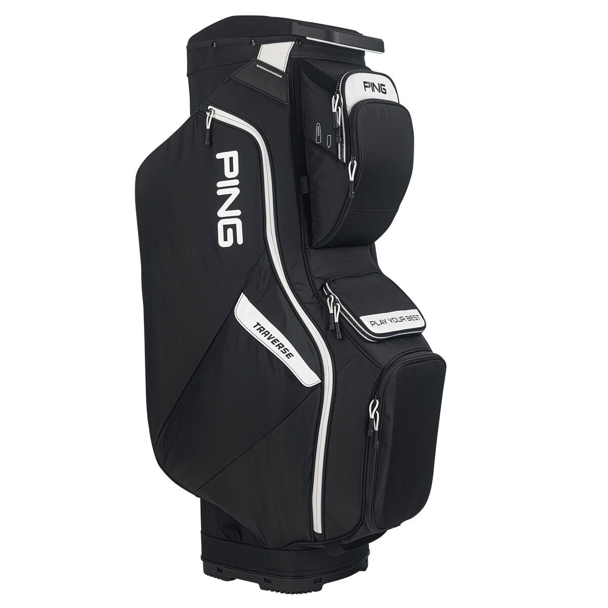 Ping Black and White Lightweight Traverse Golf Cart Bag 2022 | American Golf, One Size von Ping