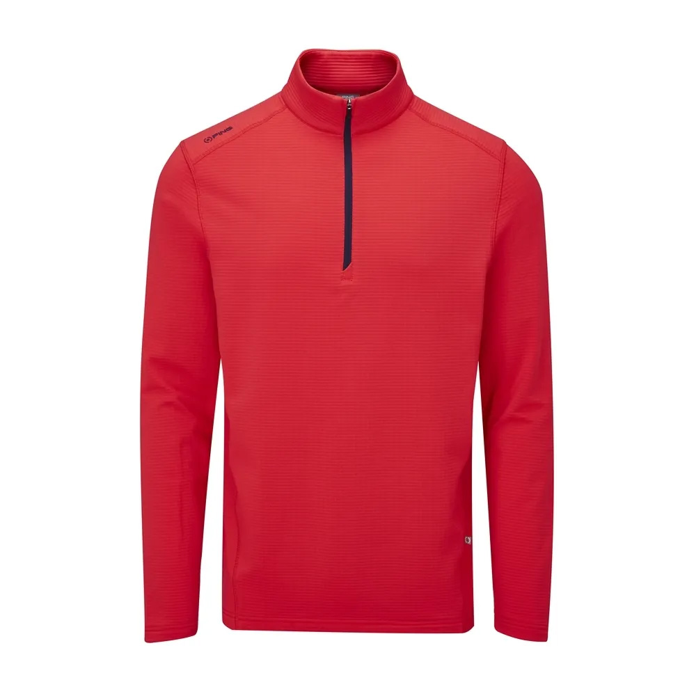 'Ping Golf Herren Edwin 1/4 Zip Midlayer Sweater rot' von Ping