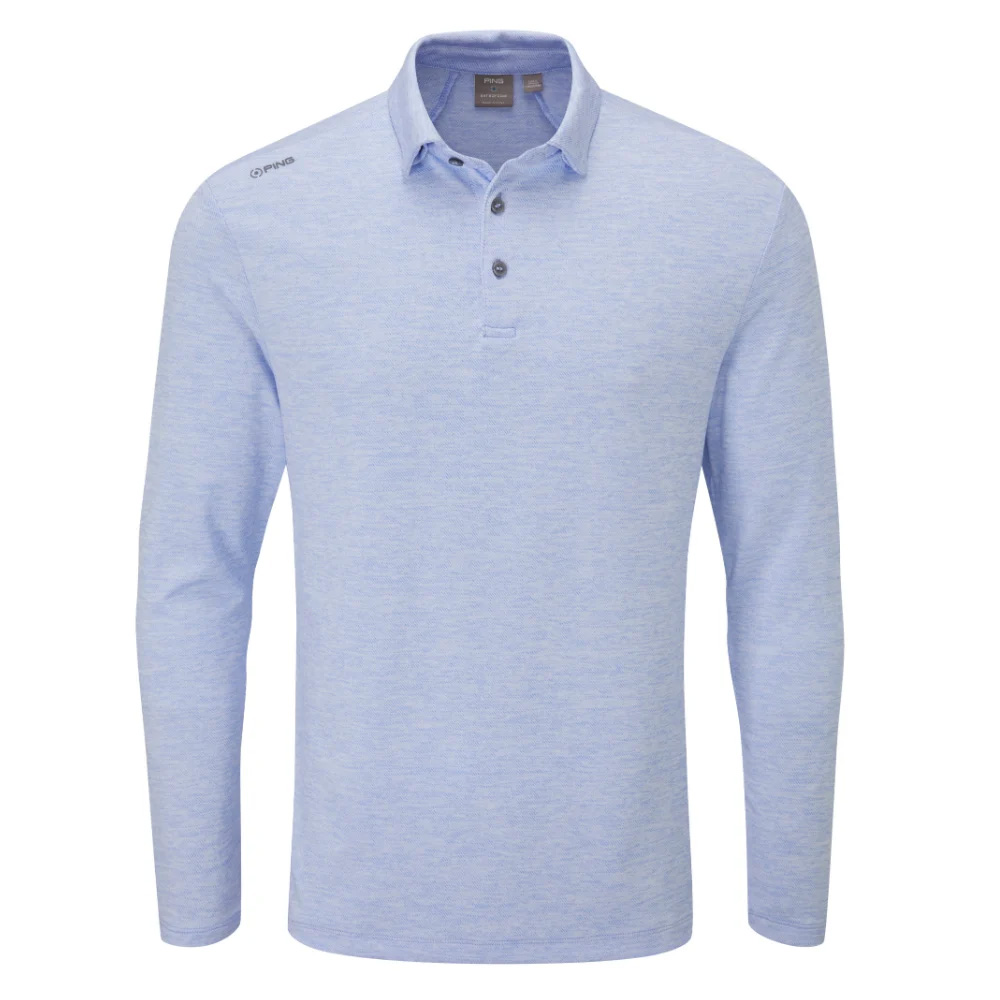'Ping Golf Herren Polo Langarm Angus hellblau meliert' 'Ping Golf Herren Polo Langarm Angus hellblau meliert' von Ping