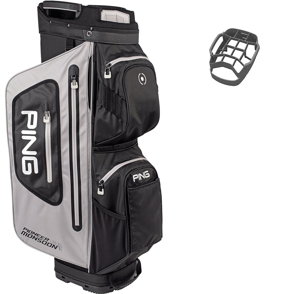 'Ping Pioneer Monsoon wasserdichtes Cartbag grau/schwarz' 'Ping Pioneer Monsoon wasserdichtes Cartbag grau/schwarz' von Ping