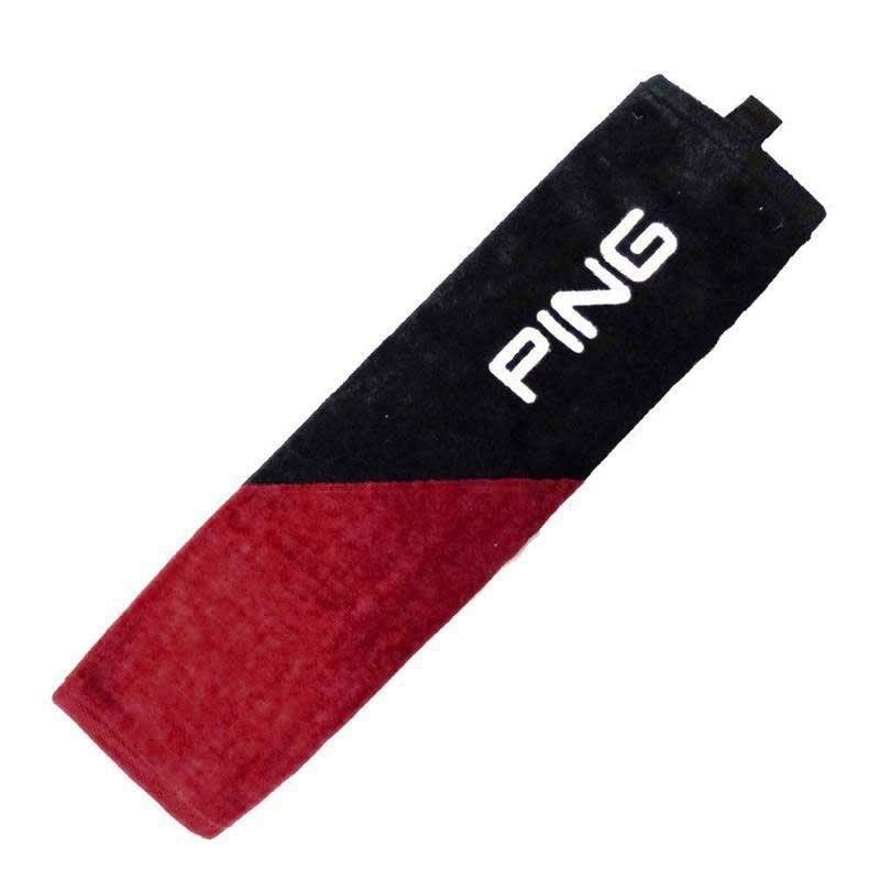 'Ping Tri Fold Handtuch schwarz/rot' 'Ping Tri Fold Handtuch schwarz/rot' von Ping