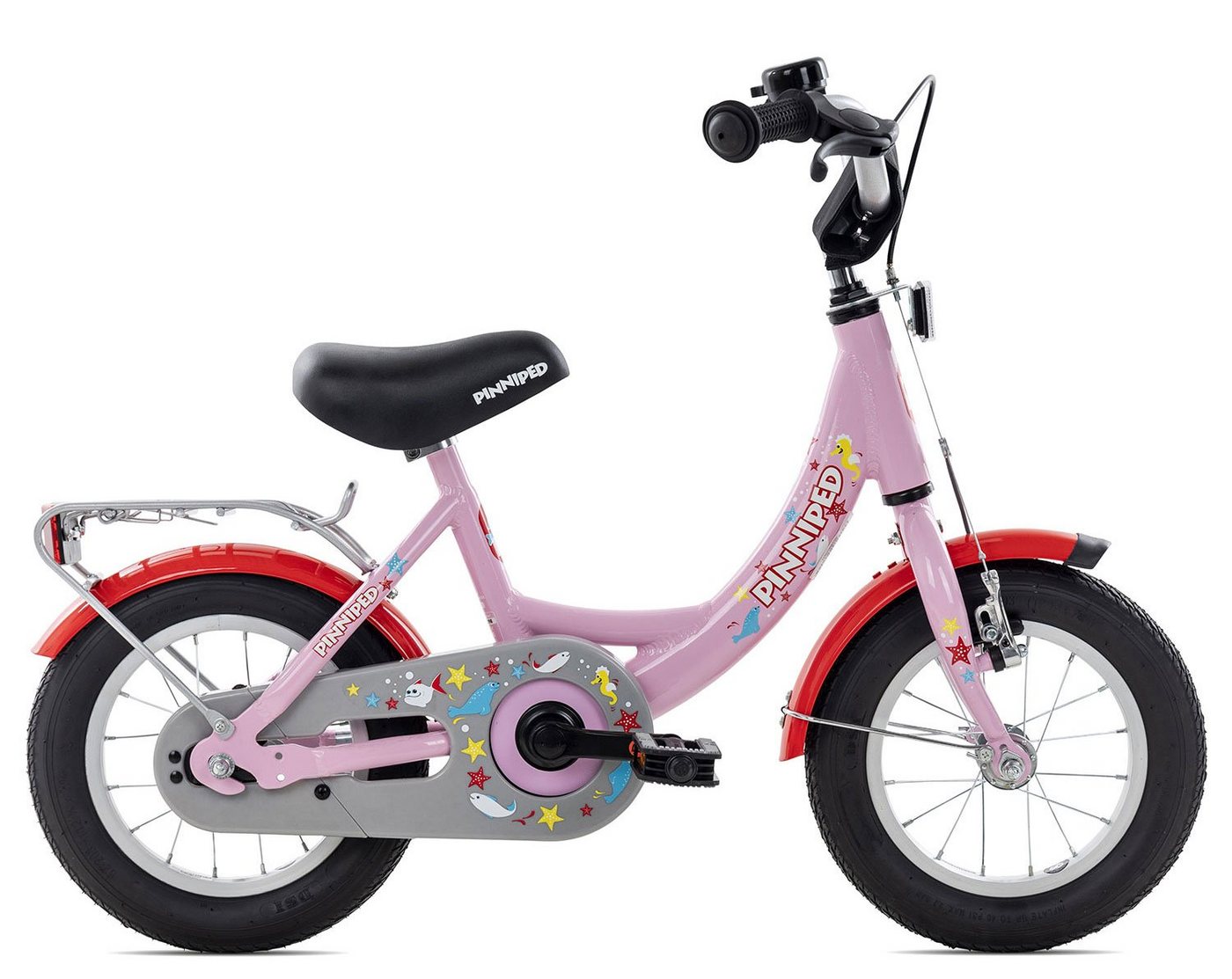 Pinniped Kinderfahrrad Kid 12, 1 Gang Bremsnabe Schaltwerk, Kinderrad 12 bis 18 Zoll Junge Mädchen violett/rosa von Pinniped