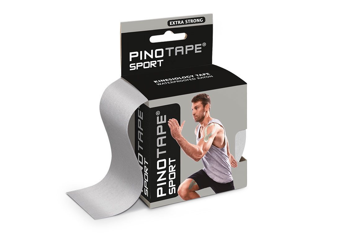 Pino Kinesiologie-Tape Pinotape Sport Tape Silber 5 cm x 5 m (1-St) von Pino