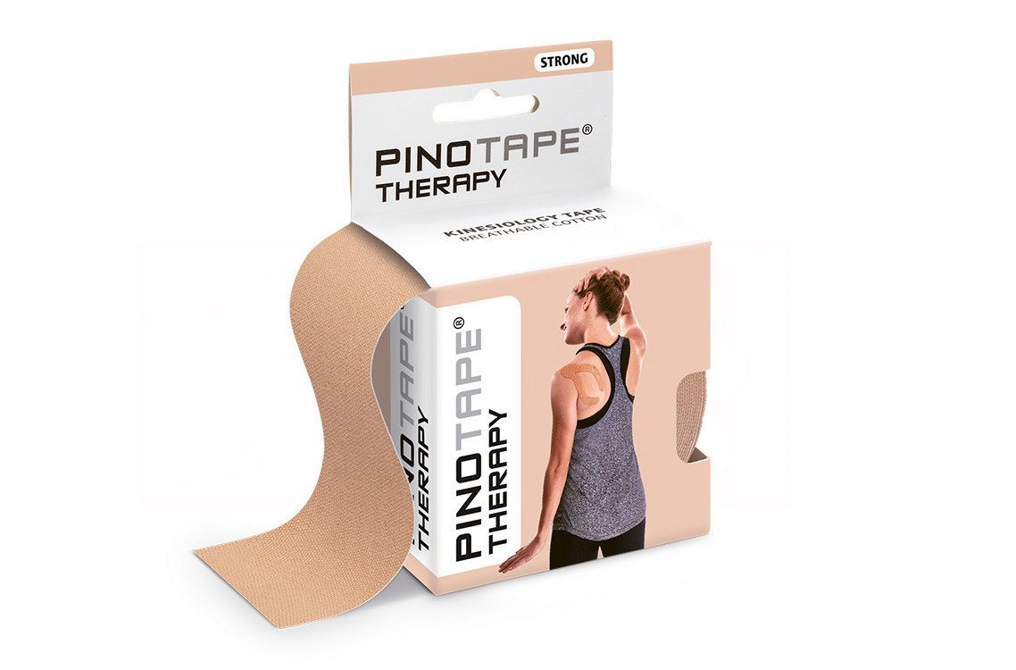 Pino Kinesiologie-Tape Pinotape Therapy Kinesiologie Tape Light Beige 5 cm x 5 m von Pino