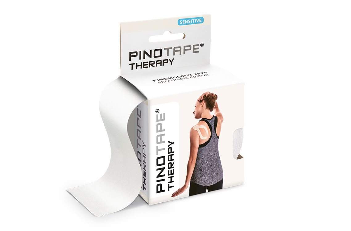 Pino Kinesiologie-Tape Pinotape Therapy Kinesiologie Tape Sensitive Ungefärbt 5 cm x 5 m von Pino