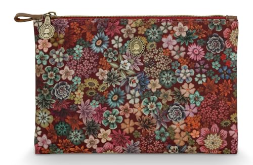 Charly Cosmetic Flat Pouch Medium Tutti i Fiori Pink 24x15.5 von Pip Studio