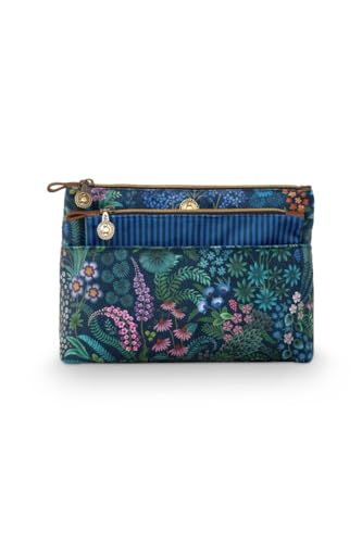 Pip Studio Caryn Kosmetiktasche Kombi Querida Dunkel Blau von Pip Studio