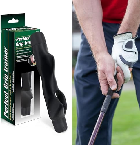 Pipihome Golf Trainingsgriff, Golf-Griffhilfe-Werkzeug, Golf-Trainingshilfe Haltungskorrektur, Lehrübungen, rutschfest, Hilfshilfe, Korrektur für Golftrainer, für Golftrainer, Anfänger (Schwarz) von Pipihome