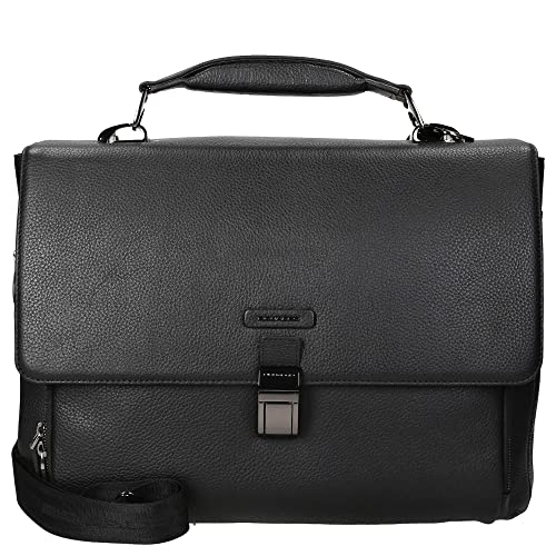 PIQUADRO Modus, Aktentasche aus Leder mit Klappe und Verschluss, Unisex, für Erwachsene, Schwarz, Schwarz PIQUADRO Modus, Aktentasche aus Leder mit Klappe und Verschluss, Unisex, für Erwachsene, Schwarz, Schwarz von Piquadro