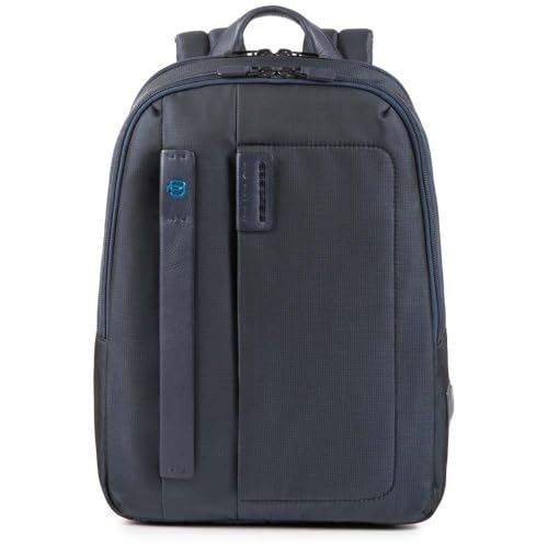 PIQUADRO P16 Kleiner Rucksack aus Stoff und Leder, blau, S, Business PIQUADRO P16 Kleiner Rucksack aus Stoff und Leder, blau, S, Business von Piquadro
