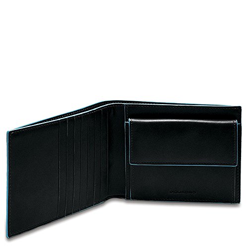 Piquadro Blue Square Münzbörse, 0.43 liters, Schwarz (Nero) von Piquadro